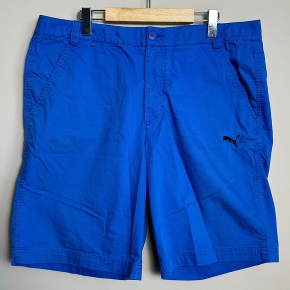 PUMA Men's Blue Performance Golf Shorts Size 36‎ Dry Cell Hiking Activewear - Picture 1 of 16